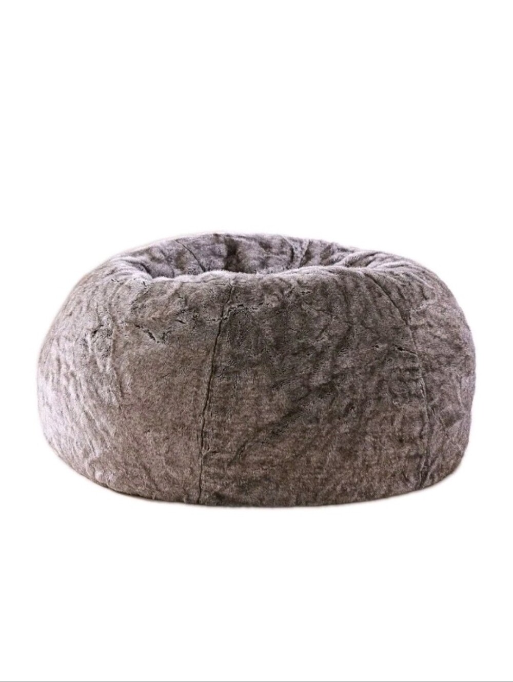 Pottery Barn Teen Tipped Faux Fur Bean Bag Slipcover Brown Large 41”